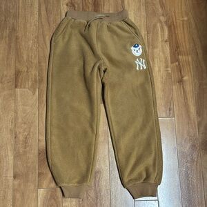 Brown Tapered Joggers with Elastic Cuffs